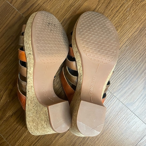 Cobb Hill Leather Mule Heels • Brown Tan Strappy Comfort Slides • Size 10 - Picture 6 of 7